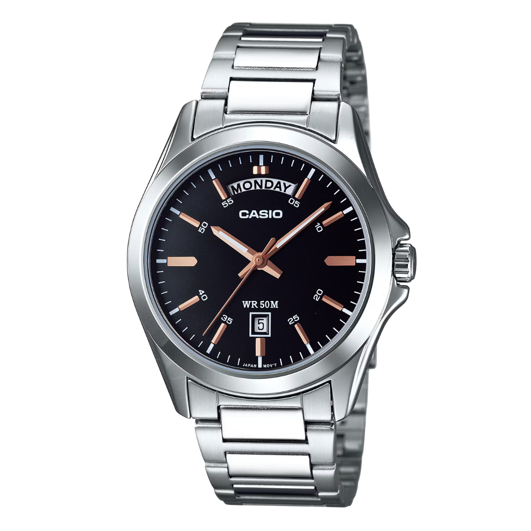 Casio Black Dial Gents Watch - MTP-1370D-1A2VDF