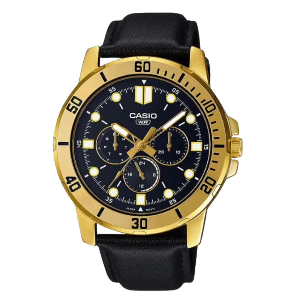 Casio Black Dial Gents Watch - MTP-VD300GL-1EUDF