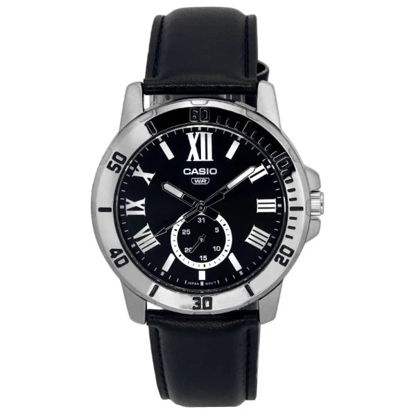 Casio Black Dial Gents Watch - MTP-VD200L-1BUDF