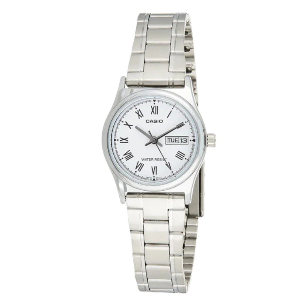 Casio White Dial Ladies Watch - LTP-V006D-7BUDF