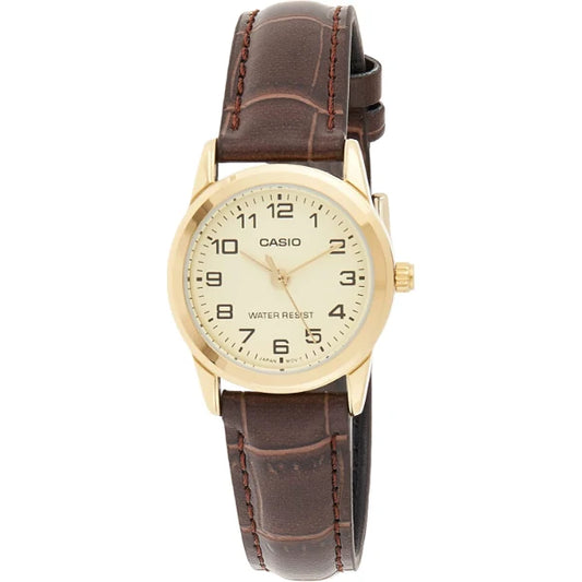 Casio Gold Dial Ladies Watch - LTP-V001GL-9BUDF