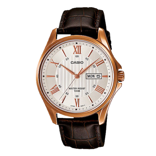 Casio Silver Dial Gents Watch - MTP-1384L-7AVDF