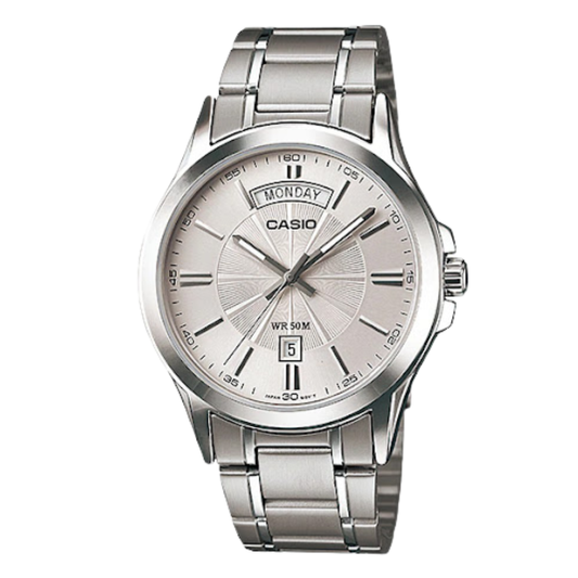 Casio Silver Dial Gents Watch - MTP-1381D-7AVDF