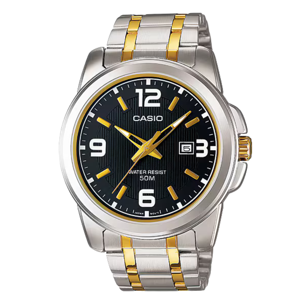 Casio Black Dial Gents Watch - MTP-1314SG-1AVDF