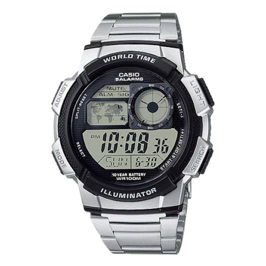 Casio Illuminator Grey Dial Gents Watch - AE-1000WD-1AVDF