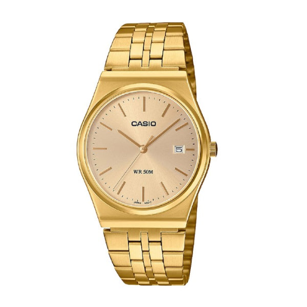 Casio Gold Dial Unisex Watch - MTPB145G-9AVDF