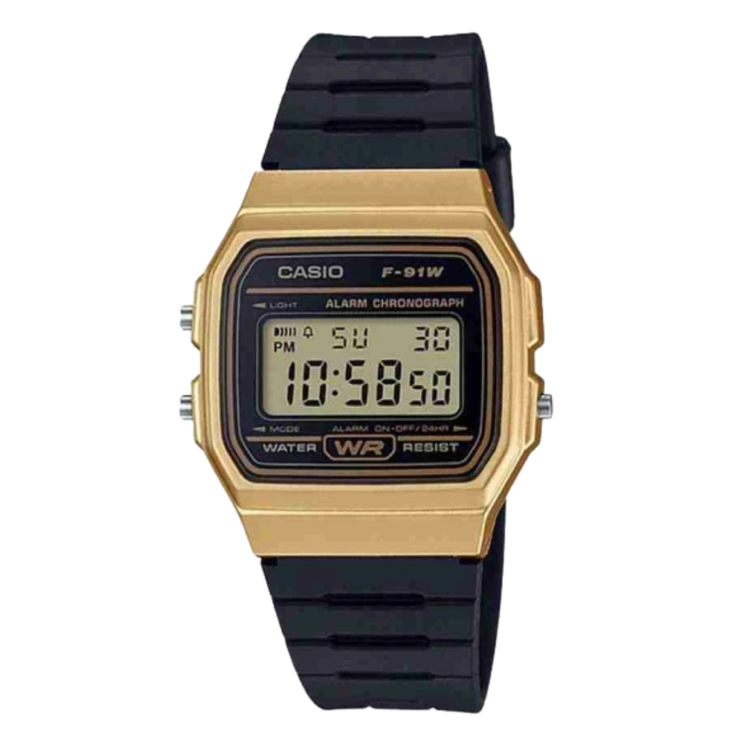 Casio Black Dial Gents Watch - F-91WM-9ADF