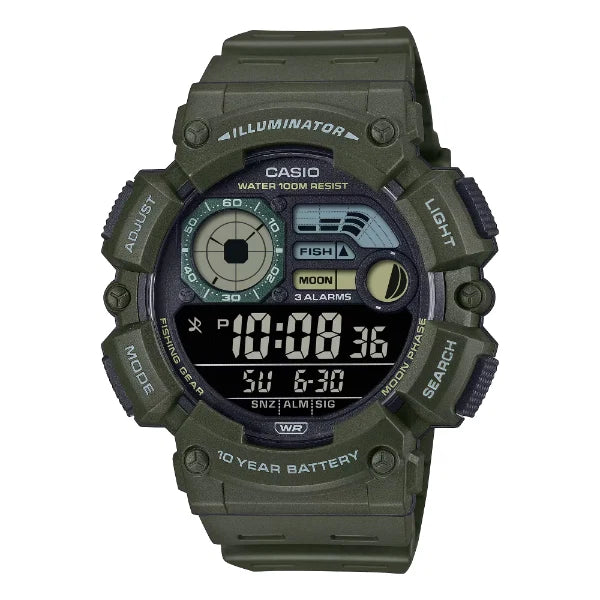 Casio Illuminator Black Dial Gents Watch - WS-1500H-3BVDF