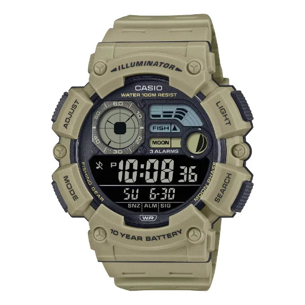 Casio Illuminator Black Dial Gents Watch - WS-1500H-5BVDF