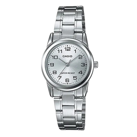 Casio Silver Dial Ladies Watch - LTP-V001D-7BUDF