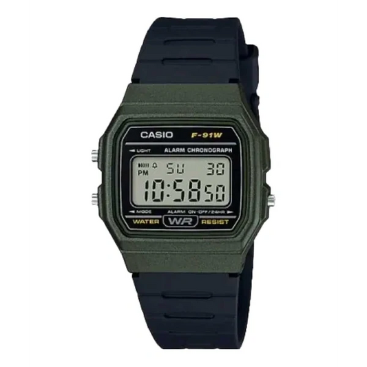 Casio Black Dial Gents Watch - F-91WM-3ADF