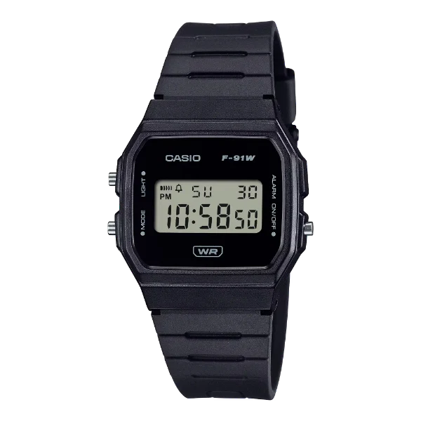 Casio Black Dial Gents Watch - F-91WB-1ADF
