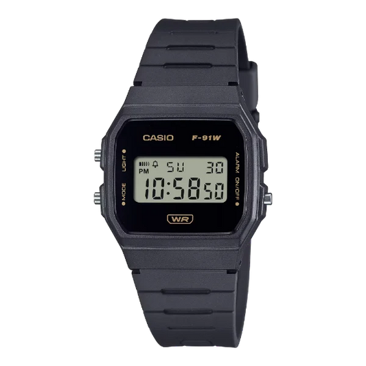 Casio Black Dial Gents Watch - F-91WB-8ADF