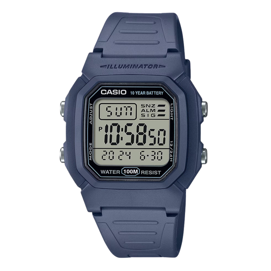 Casio Illuminator Black Dial Gents Watch - W-800H
