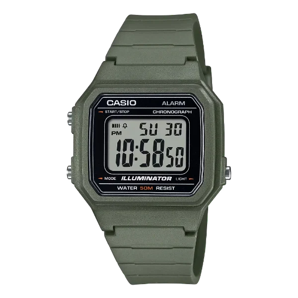 Casio Illuminator Black Dial Gents Watch - W-217H-3AVDF