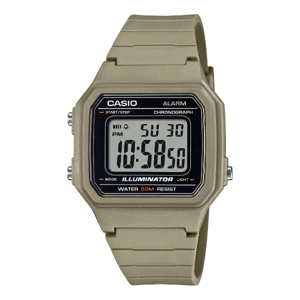Casio Illuminator Black Dial Gents Watch - W-217H-5AVDF