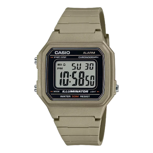 Casio Illuminator Black Dial Gents Watch - W-217H-5AVDF