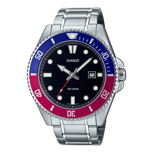 Casio Black Dial Gents Watch - MDV-107D-1A3VDF