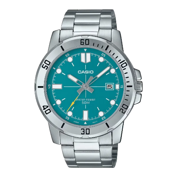 Casio Green Dial Gents Watch - MTP-VD01D-3E2VUDF