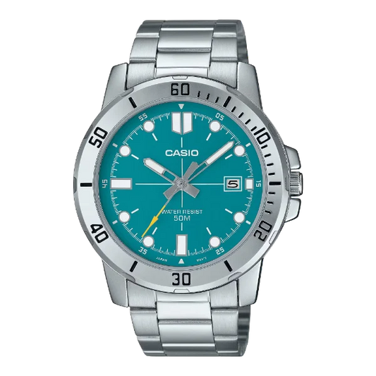 Casio Green Dial Gents Watch - MTP-VD01D-3E2VUDF