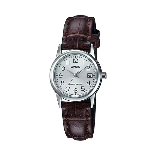 Casio Silver Dial Ladies Watch - LTP-V002L-7B2UDF