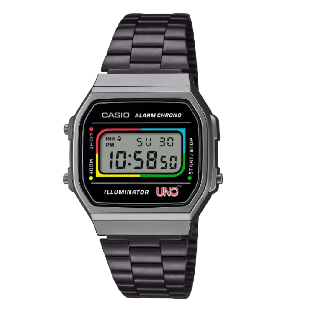 Casio Vintage Black Dial Gents Watch - A-168WEUC-1ADR