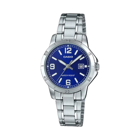 Casio Blue Dial Ladies Watch - MTP-V004D-2BUDF