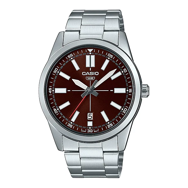 Casio Maroon Dial Gents Watch - MTP-VD02D-5EUDF