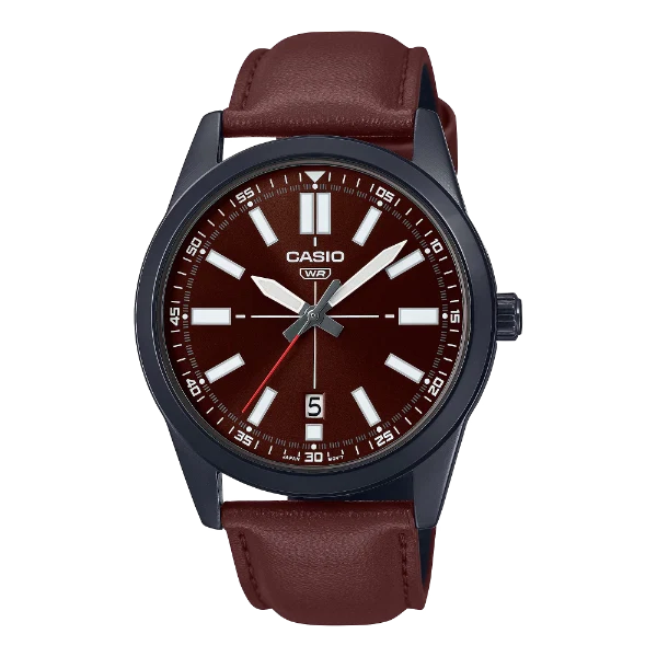 Casio Brown Dial Gents Watch - MTP-VD02BL-5EUDF