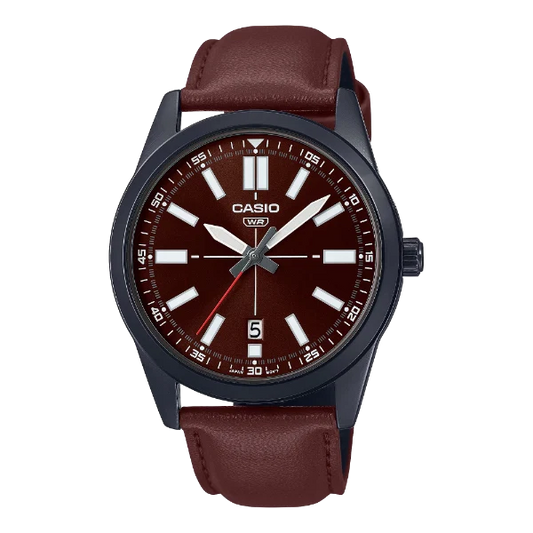 Casio Brown Dial Gents Watch - MTP-VD02BL-5EUDF