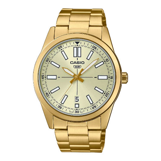 Casio Gold Dial Gents Watch - MTP-VD02G-9EUDF