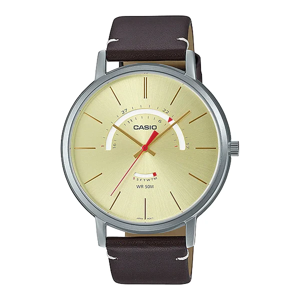 Casio Gold Dial Gents Watch - MTP-B105L-9AVDF