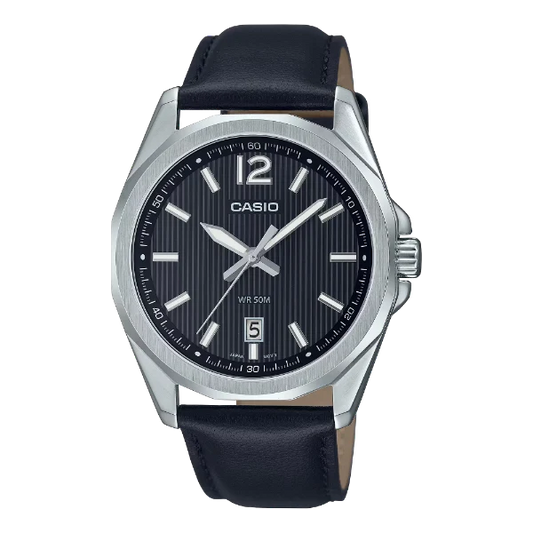 Casio Black Dial Gents Watch - MTP-E725L-1AVDF