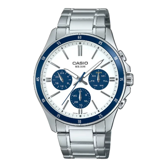 Casio White Dial Gents Watch - MTP-1374D-7A2VDF