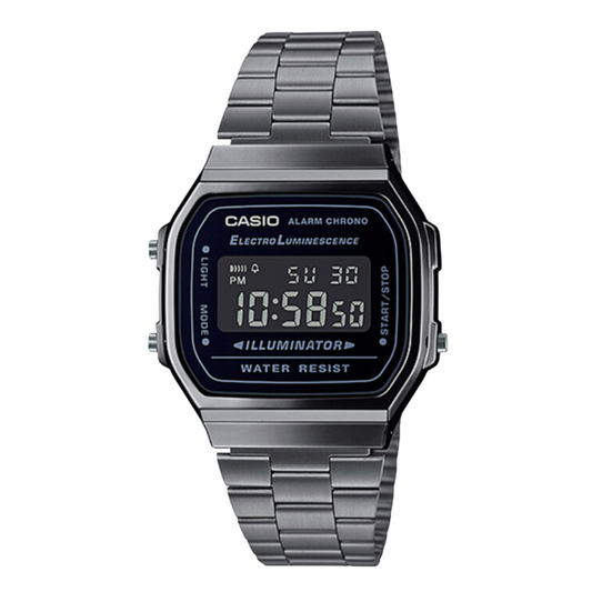 Casio Black Dial Unisex Watch - A‑168WGG‑1BDF