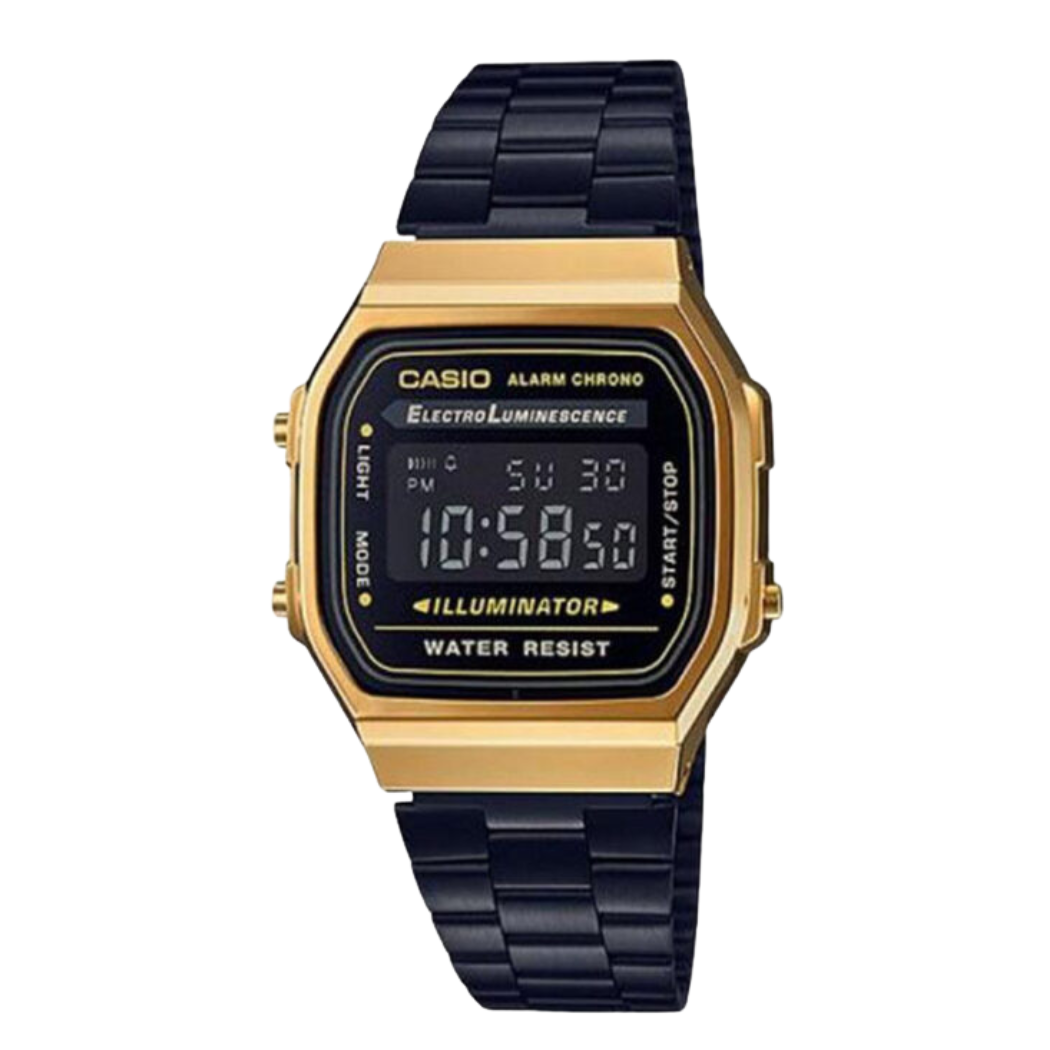 Casio Black Dial Gents Watch - A‑168WEGB‑1BDF