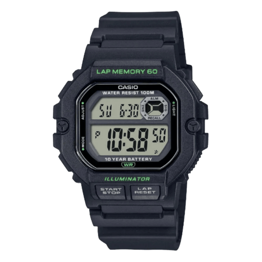 Casio Black Dial Gents Watch - WS‑1400H‑1AVDF
