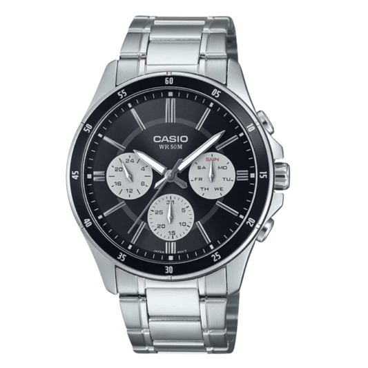 Casio Black Dial Gents Watch - MTP-1374D-1A3VDF