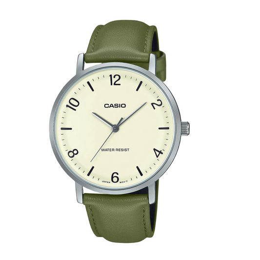 Casio Beige Dial Gents Watch - MTP-VT03L-7BDF