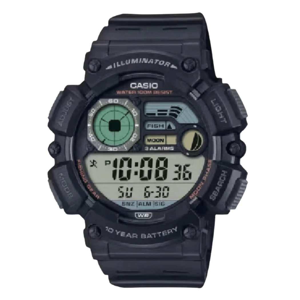 Casio Illuminator Black Dial Gents Watch - WS-1500H-1AVDF