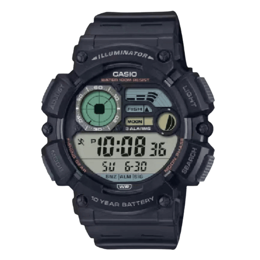 Casio Illuminator Black Dial Gents Watch - WS-1500H-1AVDF