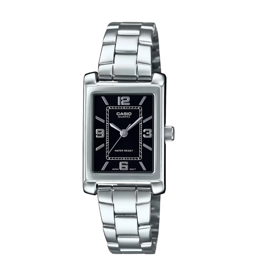 Casio Black Dial Ladies Watch - LTP-1234DD-1ADF