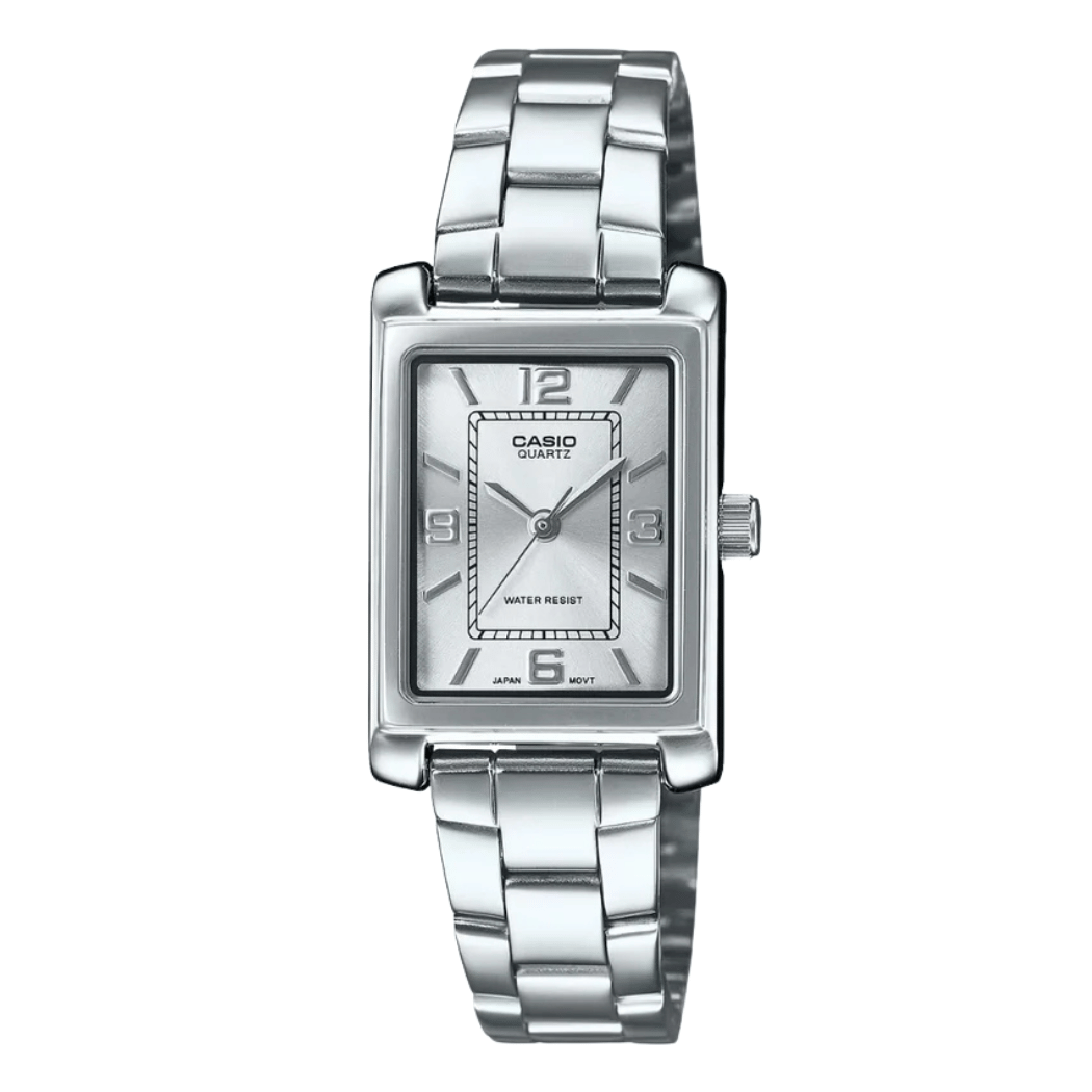 Casio Silver Dial Ladies Watch - LTP-1234DD-7ADF