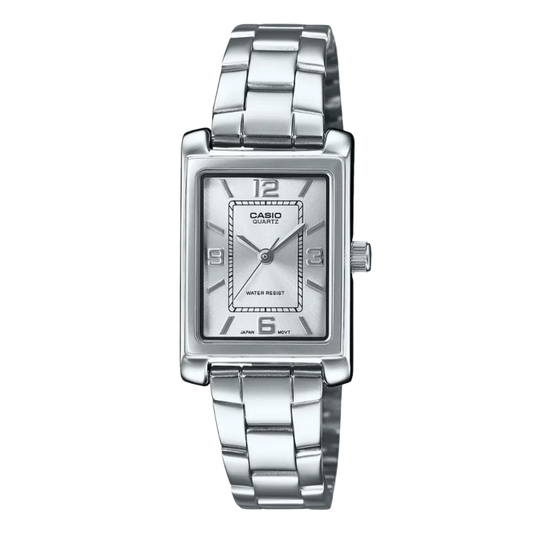 Casio Silver Dial Ladies Watch - LTP-1234DD-7ADF