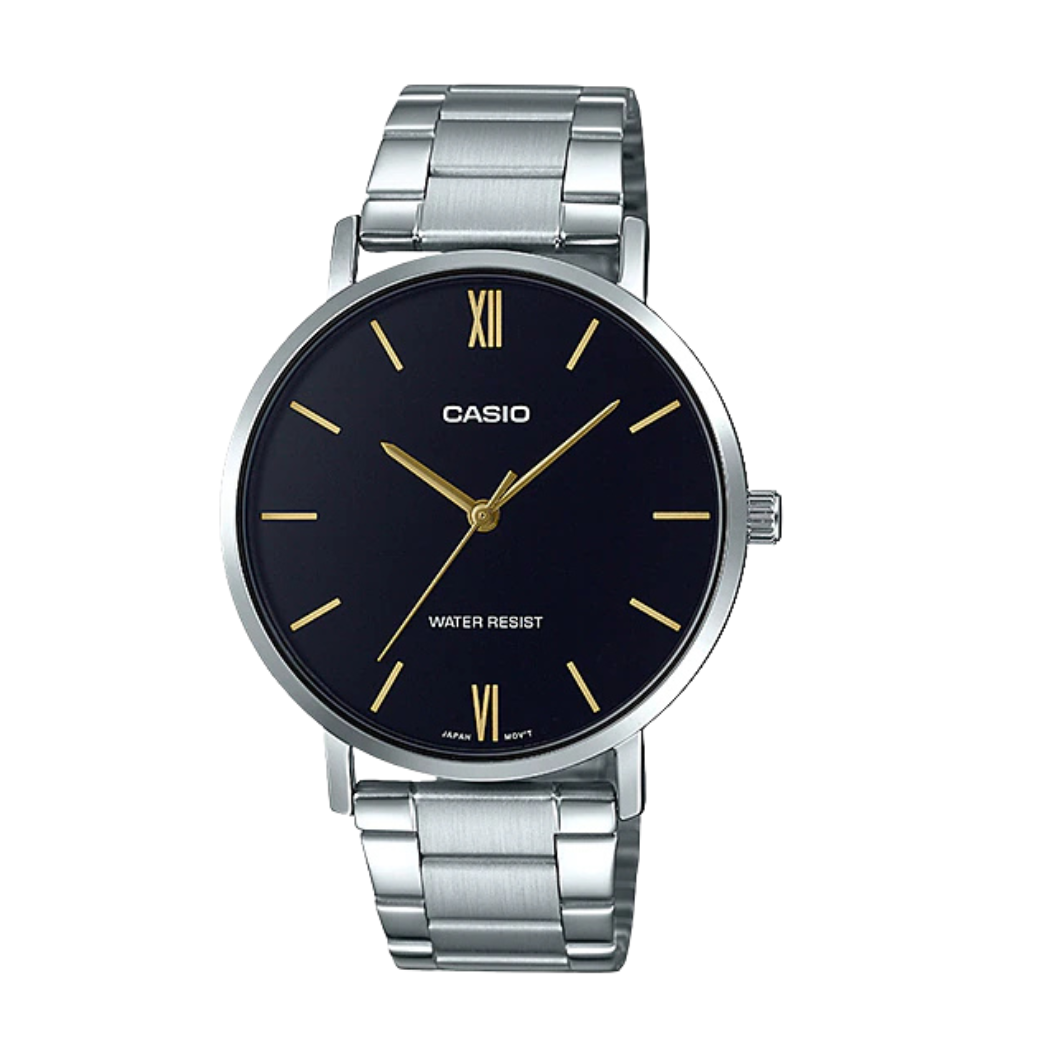 Casio Black Dial Gents Watch - MTP-VT01D-1BUDF