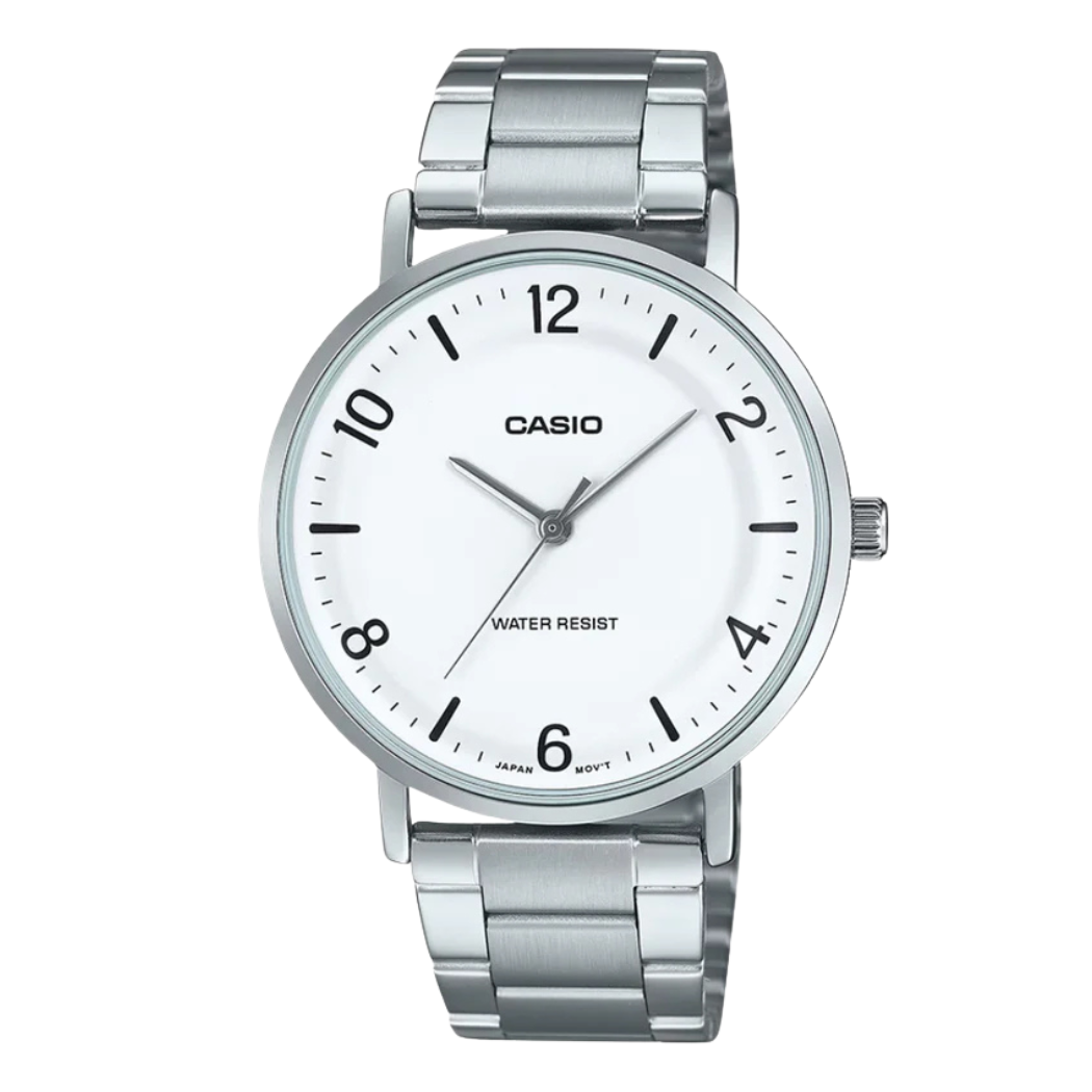 Casio White Dial Gents Watch - MTP-VT03D-7BDF
