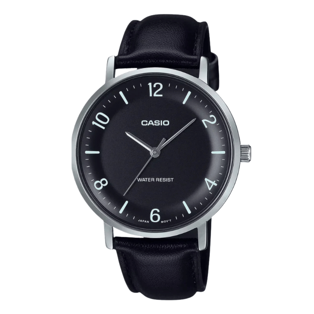 Casio Black Dial Gents Watch - MTP-VT03L-1BDF