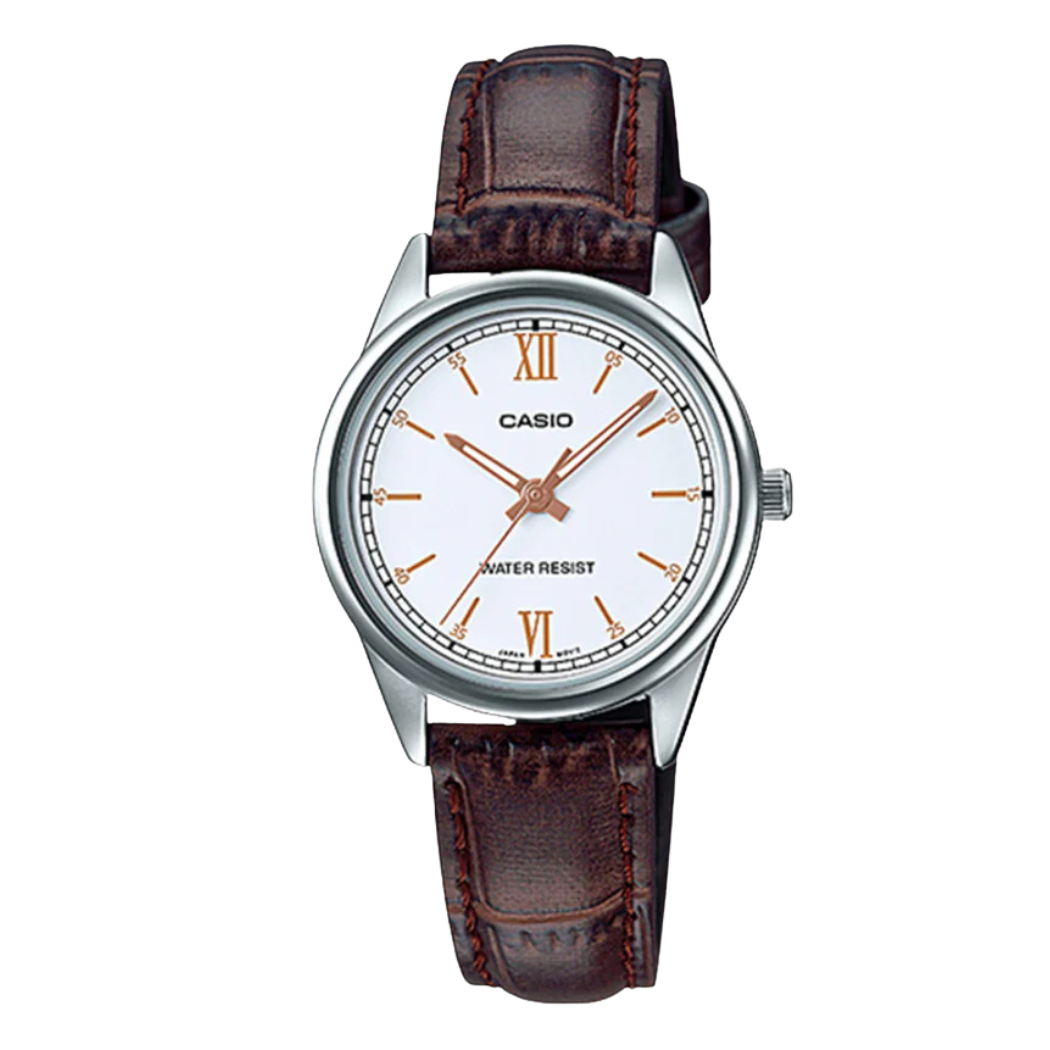Casio White Dial Ladies Watch - LTP-V005L-7B3UDF