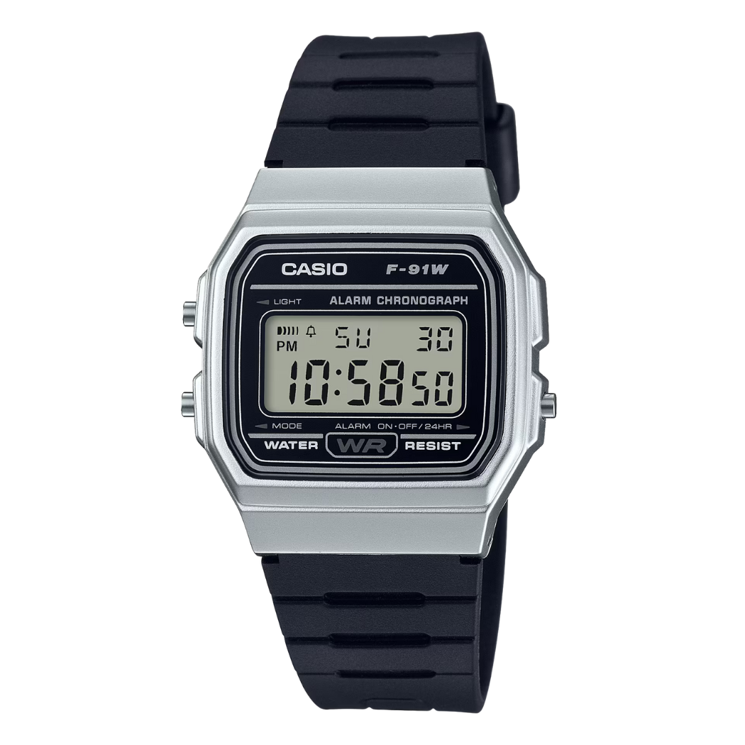 Casio Black Dial Gents Watch - F-91WM-7ADF