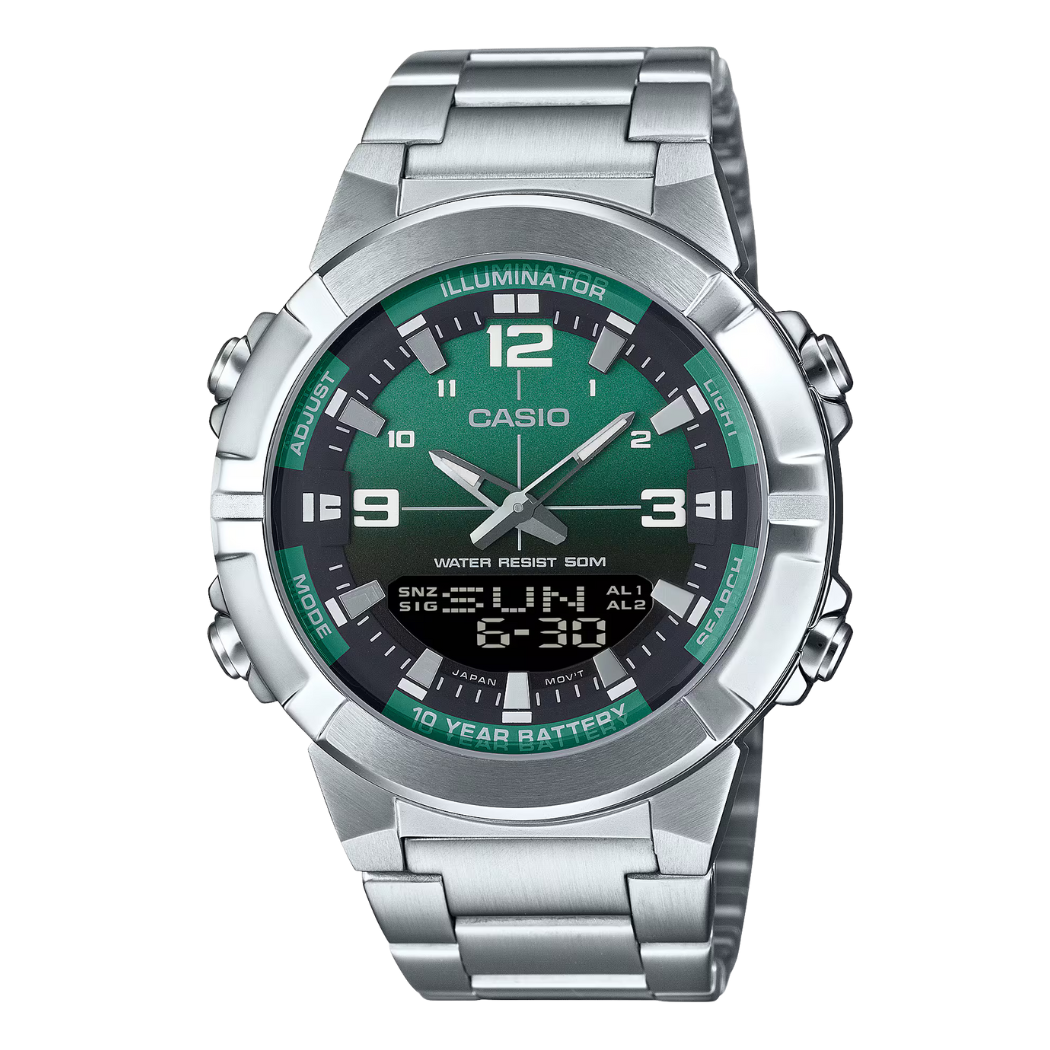 Casio Green Dial Gents Watch - AMW-870DA-3AVDF